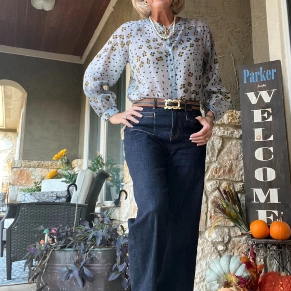 Cabi Blouse Top Polka Dots